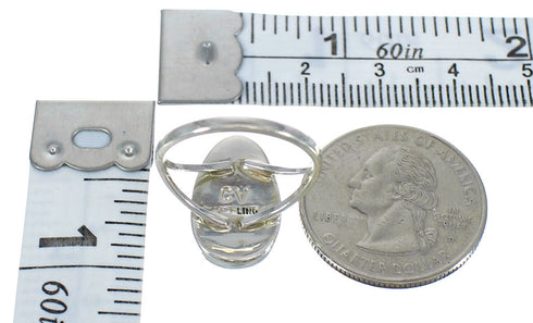 Genuine Sterling Silver Turquoise Inlay Jewelry Ring Size 6-1/2 MX62068